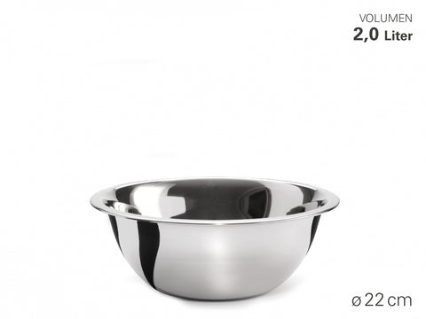 Küchenschüssel "Gastro" aus Edelstahl Ø 22 cm