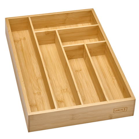 Besteckkasten Bambus 6 Fächer 44,6x30,5x6,5cm
