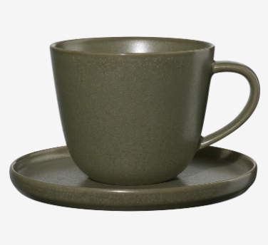 ASA Kaffeetasse mit Unterteller, nori, 0,25 L, grün n