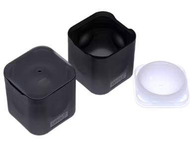 Eiswürfelbereiter mit transparentem Deckel - Ø 6 cm 2er-Set, rund