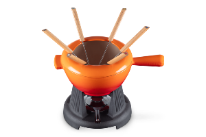 Le Creuset Fondue-Set aus Gusseisen