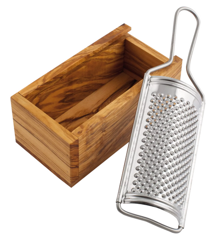 Käsereibe, geöltes Olivenholz