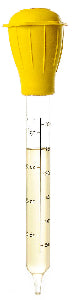 Bratenspritze / Baster, Glas, 30 cm