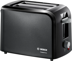 Bosch CompactClass, 2-Schlitz-Toaster, schwarz