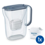 Brita, Wasserfilter-Kanne Style Essential, 2,4 Liter, steinblau