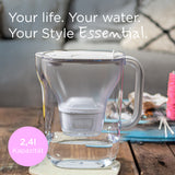 Brita, Wasserfilter-Kanne Style Essential, 2,4 Liter, weiß