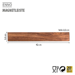 GEFU Messerleiste 'Enno', Walnussholz