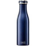 Isolierflasche Edelstahl blau-metallic, verschiedene Größen