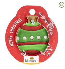 Ausstechform 'Christbaumkugel', 5 cm, auf Geschenkkarte, Edelstahl