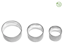 Ausstechform 'Kreis 3er Set', 4, 5, 6 cm, Edelstahl