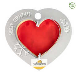 Ausstechform 'Herz', 7 cm, auf Geschenkkarte, Edelstahl