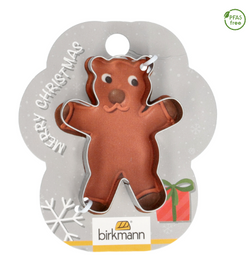 Ausstechform 'Teddy Bär', 5,2 cm, auf Geschenkkarte, Edelstahl