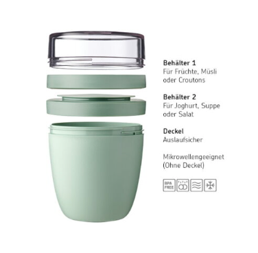 Mepal Lunchpot Ellipse Mini, 300 ml + 120 ml, verschiedene Farben