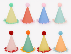 Meri Meri Party-Hüte klein, Fransen, 8 Stück