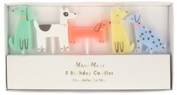 Meri Meri Kerzen, Hunde, 5 Stück, bunt