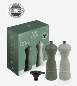 AMBOISE Duo Salz- & Pfeffermühle, 18 cm, olivgrün und salbeigrün