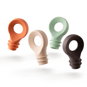 Set von 4 Flaschenstopfen in 4 Farben n