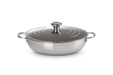 Le Creuset Profipfanne mit Deckel, 3-Ply Plus, Edelstahl, Ø30cm