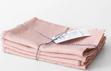 Linentales Leinen-Servietten, Zero Waste, 4er-Set, verschiedene Farben und Designs