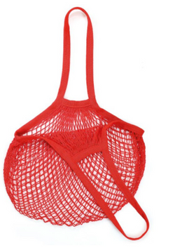 Einkaufsnetz aus Baumwolle, rot