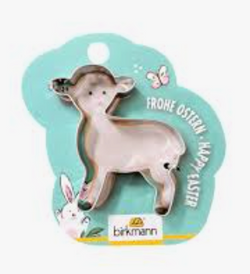 Ausstechform 'Lamm', 4,5 cm, auf Geschenkkarte, Edelstahl