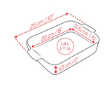 Appolia Auflaufform rechteckig rot 25 cm