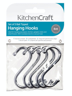 Küchenhaken, 5er Pack, 8 cm