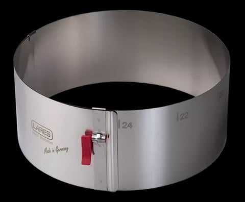 Lares Tortenring mit Klemmhebel, 18-30 cm