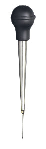 Bratenspritze, 25 cm, Edelstahl, Silikon