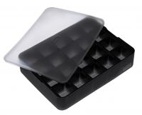 Ice cube mold 3x3cm black transparent