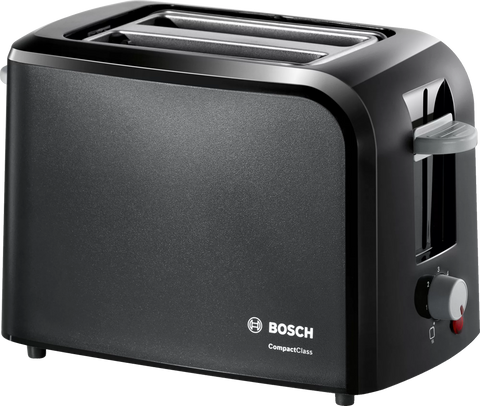 Bosch CompactClass, TAT3A013, 2-Schlitz-Toaster, schwarz