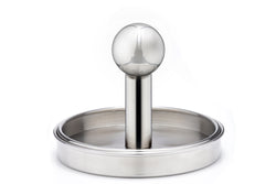 Hamburger press made of stainless steel