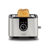 Two slot toaster with LED display, stainless steel