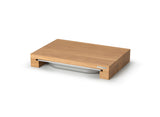 Cutting board oak with large stainless steel drawer