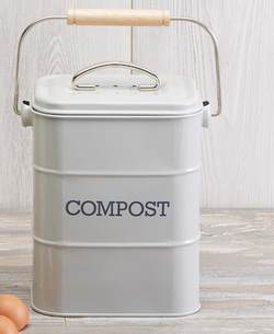 Komposteimer 3,2L grau, mit Geruchsfilter, KitchenCraft - Kochtail