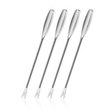 Fondue forks stainless steel, set of 4