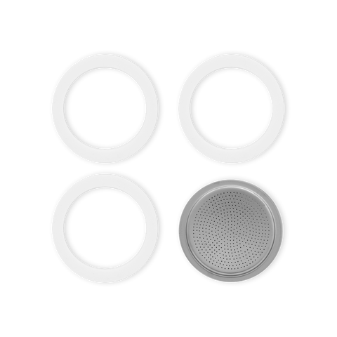 Bialetti Moka sealing rings + filters, different sizes