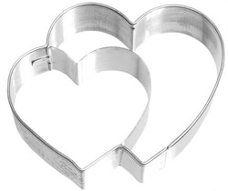 Cookie cutter double heart 6.5cm