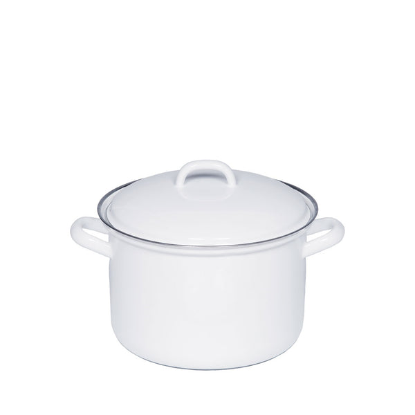 Riess meat pot in white with lid, different sizes