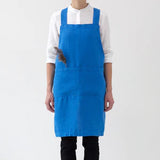 LinenTales Crossback Apron, French Blue