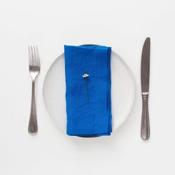 LinenTales Servietten, French Blue, 40x40cm, 2er-Set