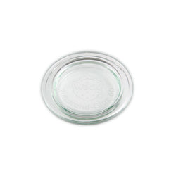 WECK replacement glass lids with round edges, various sizes