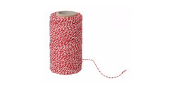 Kitchen twine red and white, 120m