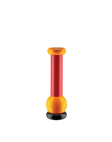 Alessi pepper/salt mill, design Ettore Sottsass, black/yellow/red