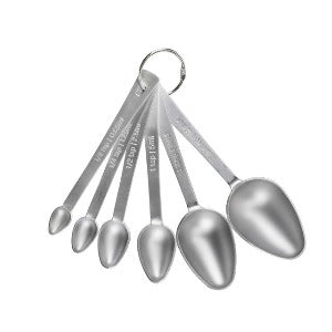 Set of 10 measuring spoons/measuring cups, black