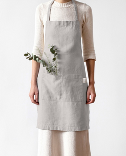 LinenTales everyday apron, silver
