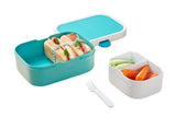 Campus lunch box with bento insert, various colours