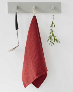 LinenTales tea towel, red pear