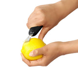 Zester with embossing knife