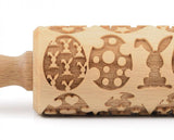 Rolling pin 3D motif "Happy Easter", different sizes